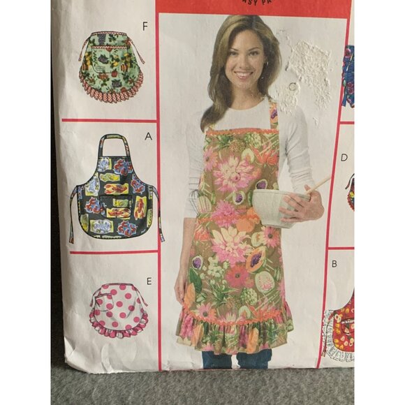 McCall's Misses Aprons Sewing Pattern M5284 - cut - Picture 2 of 9